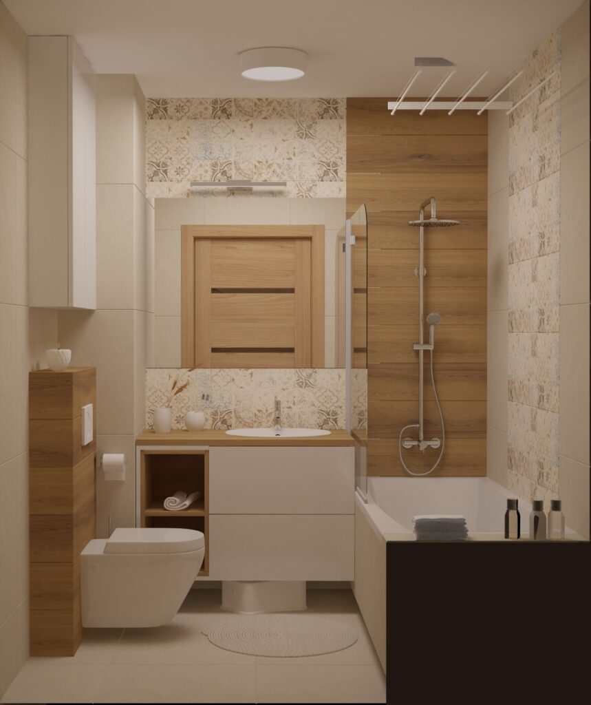 Łazienka wykończona pod klucz.